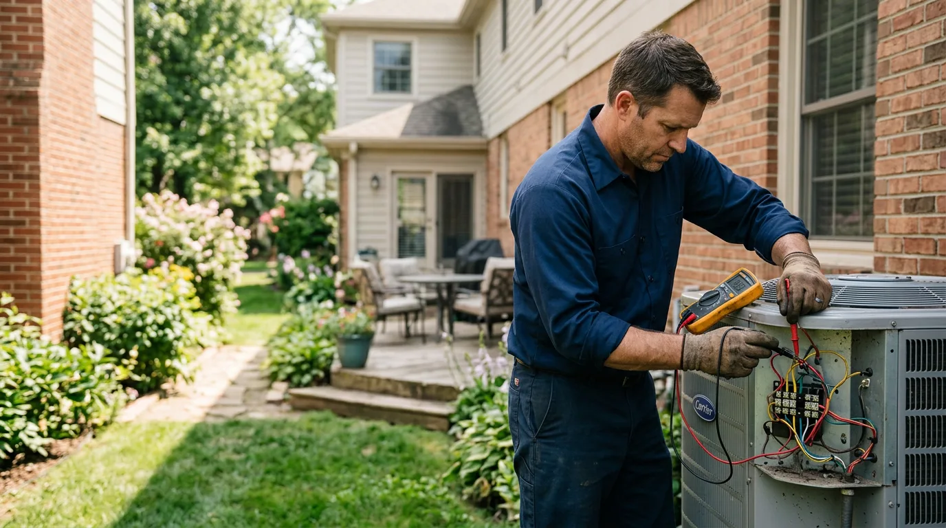 HVAC technician working near Big Springs, WV